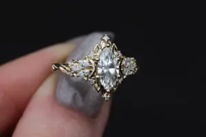 briar rose moonlight with 10x5mm marquise lab diamond