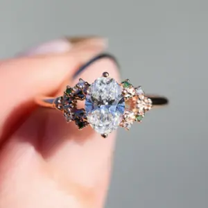 enchanted forest 1ct oval lab diamond