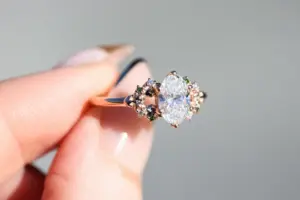 enchanted forest 1ct oval lab diamond