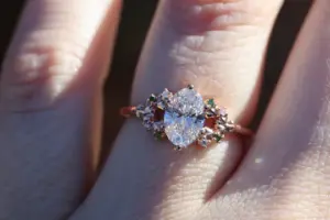 enchanted forest 1ct oval lab diamond