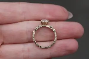 viridian with a 1.6ct marquise lab diamond