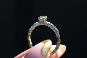 viridian with 8x4mm marquise lab light green sapphire