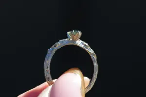 viridian with 8x4mm marquise lab light green sapphire