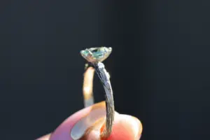 viridian with 8x4mm marquise lab light green sapphire