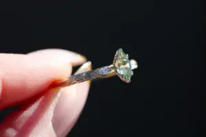 viridian with 8x4mm marquise lab light green sapphire