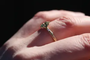 viridian with 8x4mm marquise lab light green sapphire