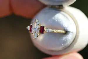 artemisia five stone 10x5mm marquise lab diamond