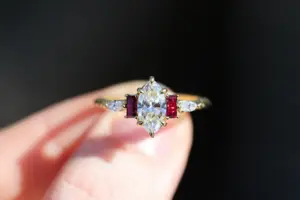 artemisia five stone 10x5mm marquise lab diamond