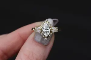 briar rose moonlight with 10x5mm marquise lab diamond