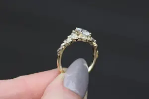 briar rose moonlight with 10x5mm marquise lab diamond