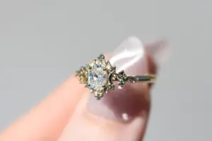 briar halo moon with 7x5mm oval lab diamond