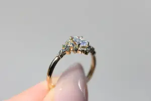 briar halo moon with 7x5mm oval lab diamond