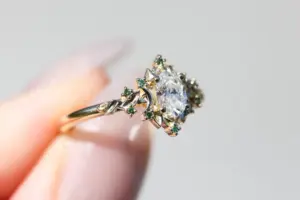briar halo moon with 7x5mm oval lab diamond
