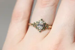briar halo moon with 7x5mm oval lab diamond