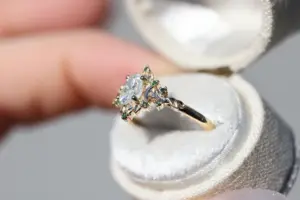 briar halo moon with 7x5mm oval lab diamond